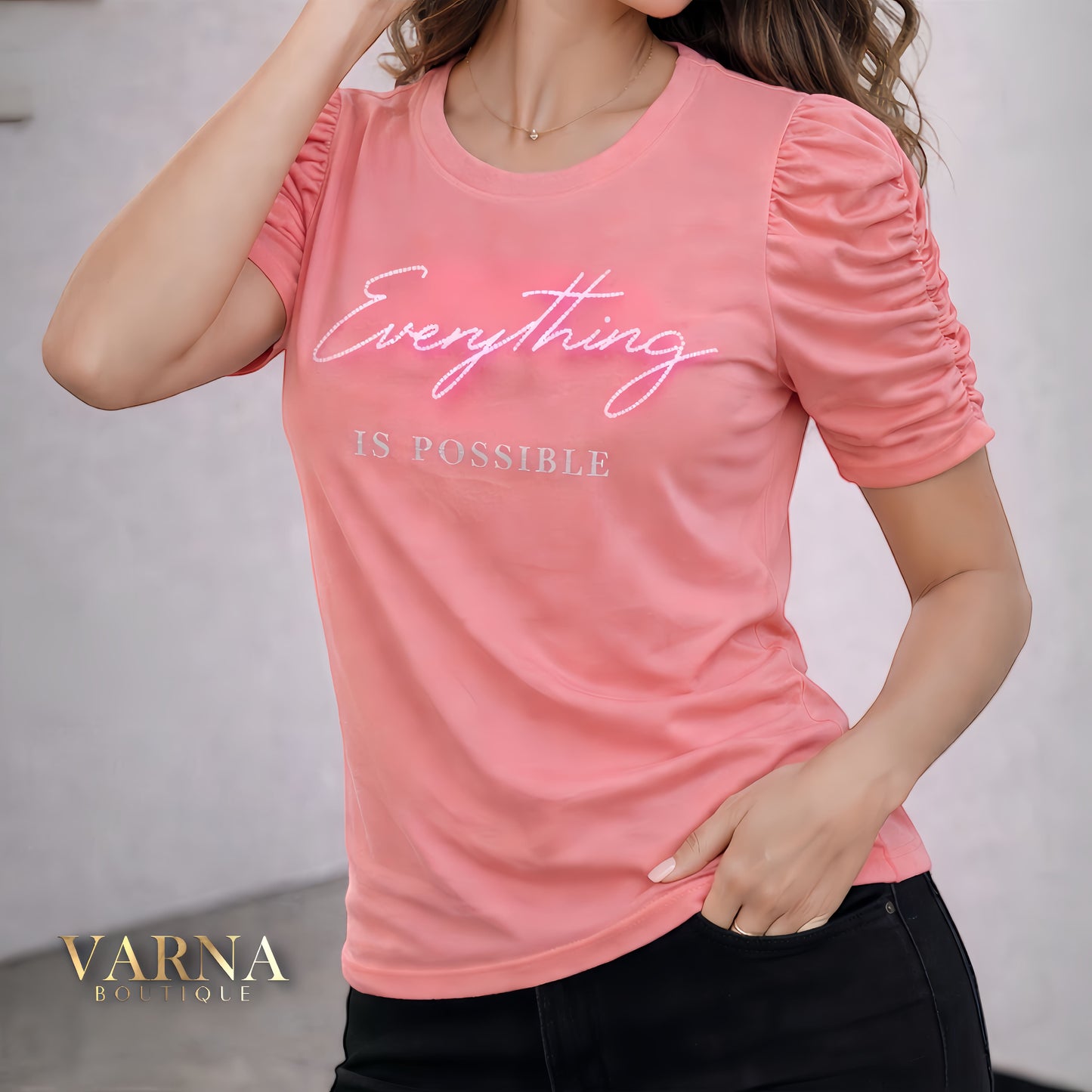 BLUSA MANGA BOMBACHA