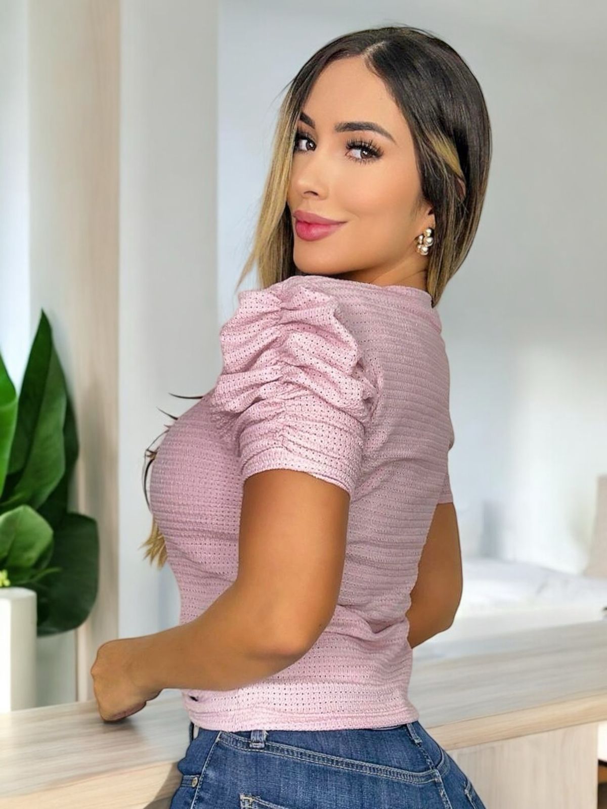 BLUSA TELA GALLETA PLIEGUE