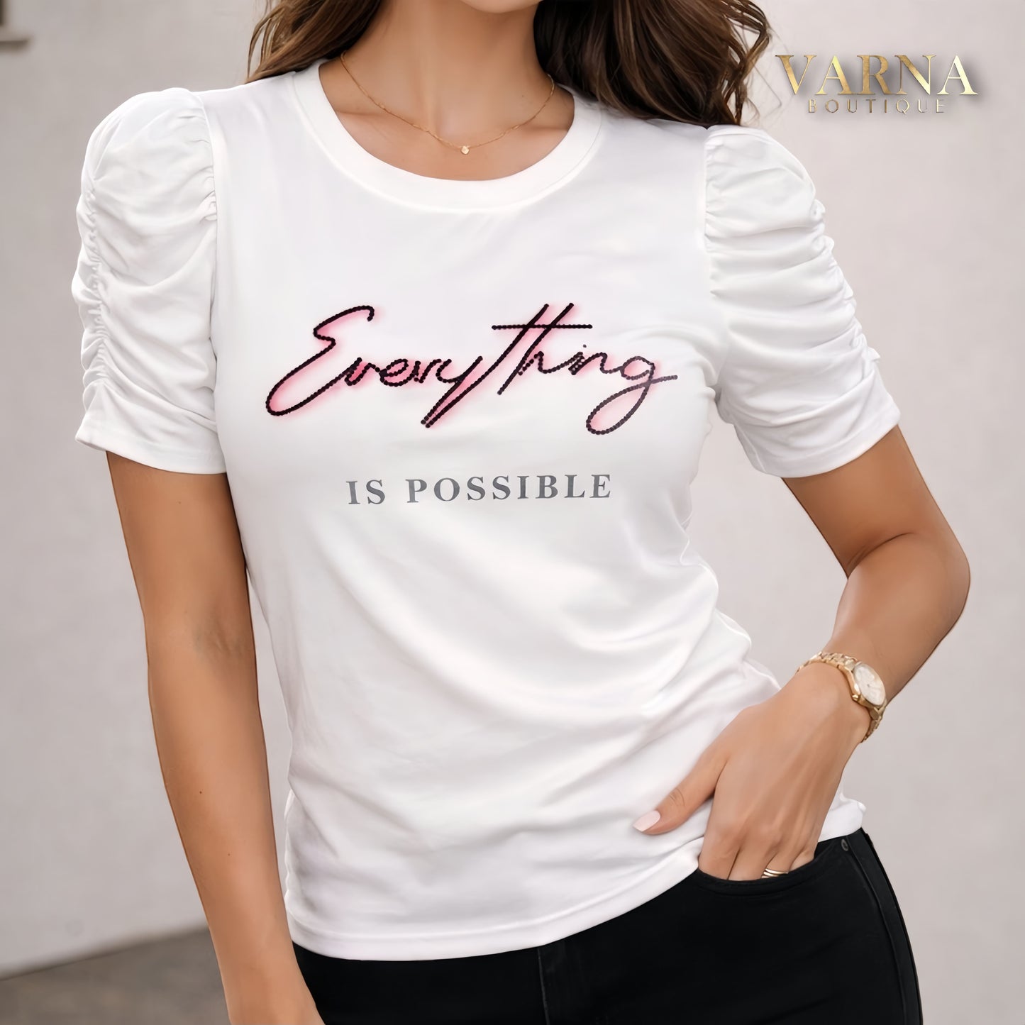 BLUSA MANGA BOMBACHA