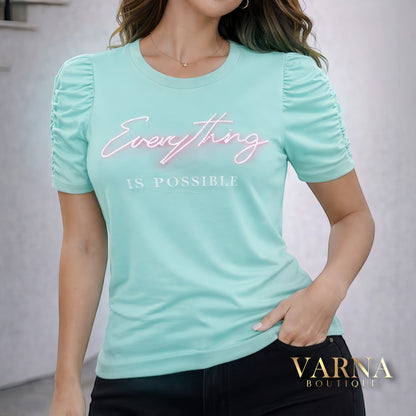 BLUSA MANGA BOMBACHA