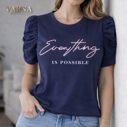 BLUSA MANGA BOMBACHA