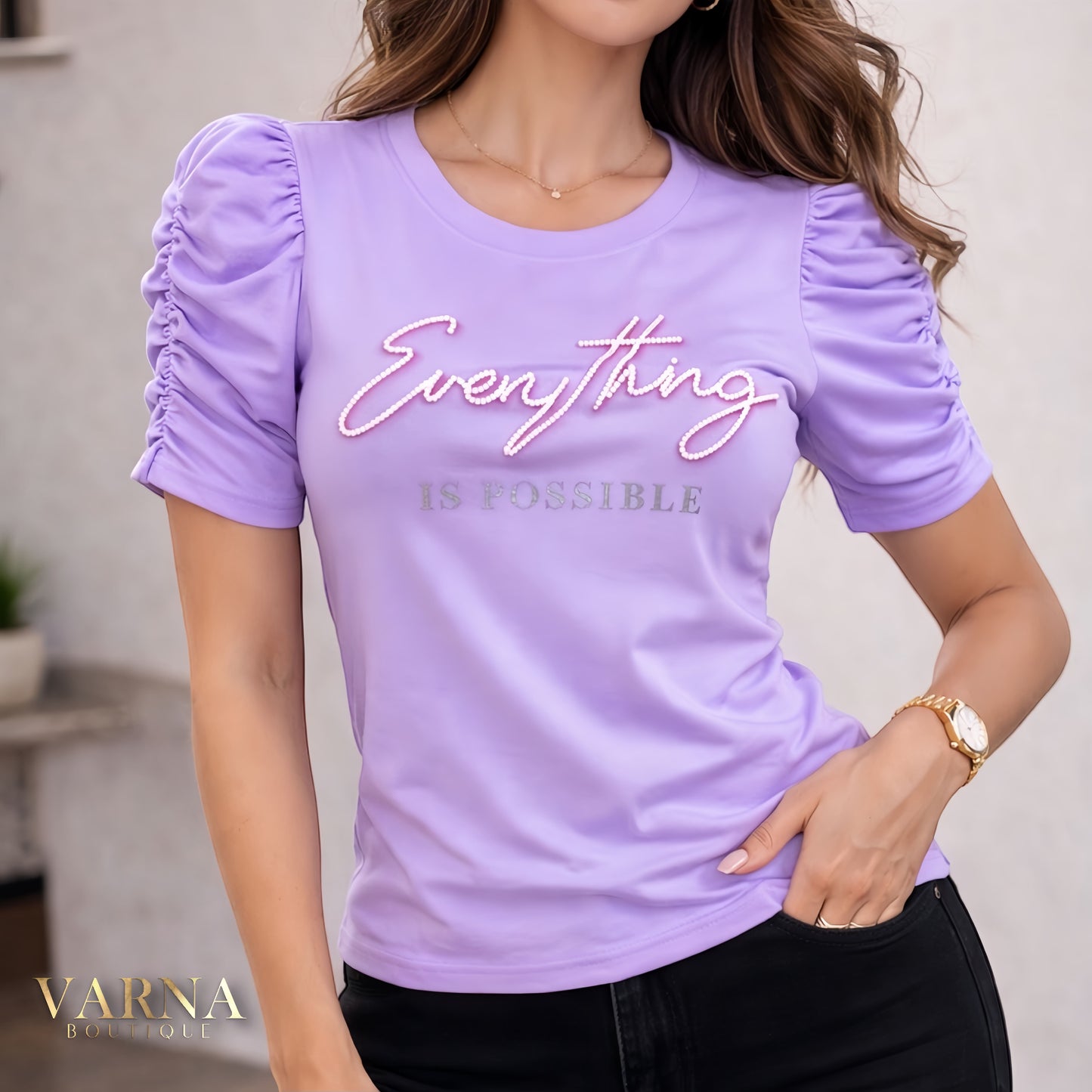 BLUSA MANGA BOMBACHA