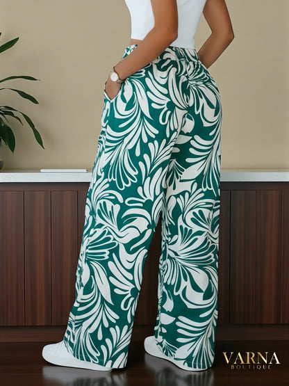 PANTALÓN ESTAMPADO HOJAS