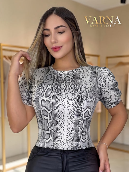 BLUSA ANIMAL PRINT M/C