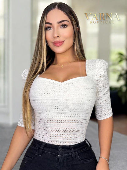 BLUSA 3/4 OJALILLO