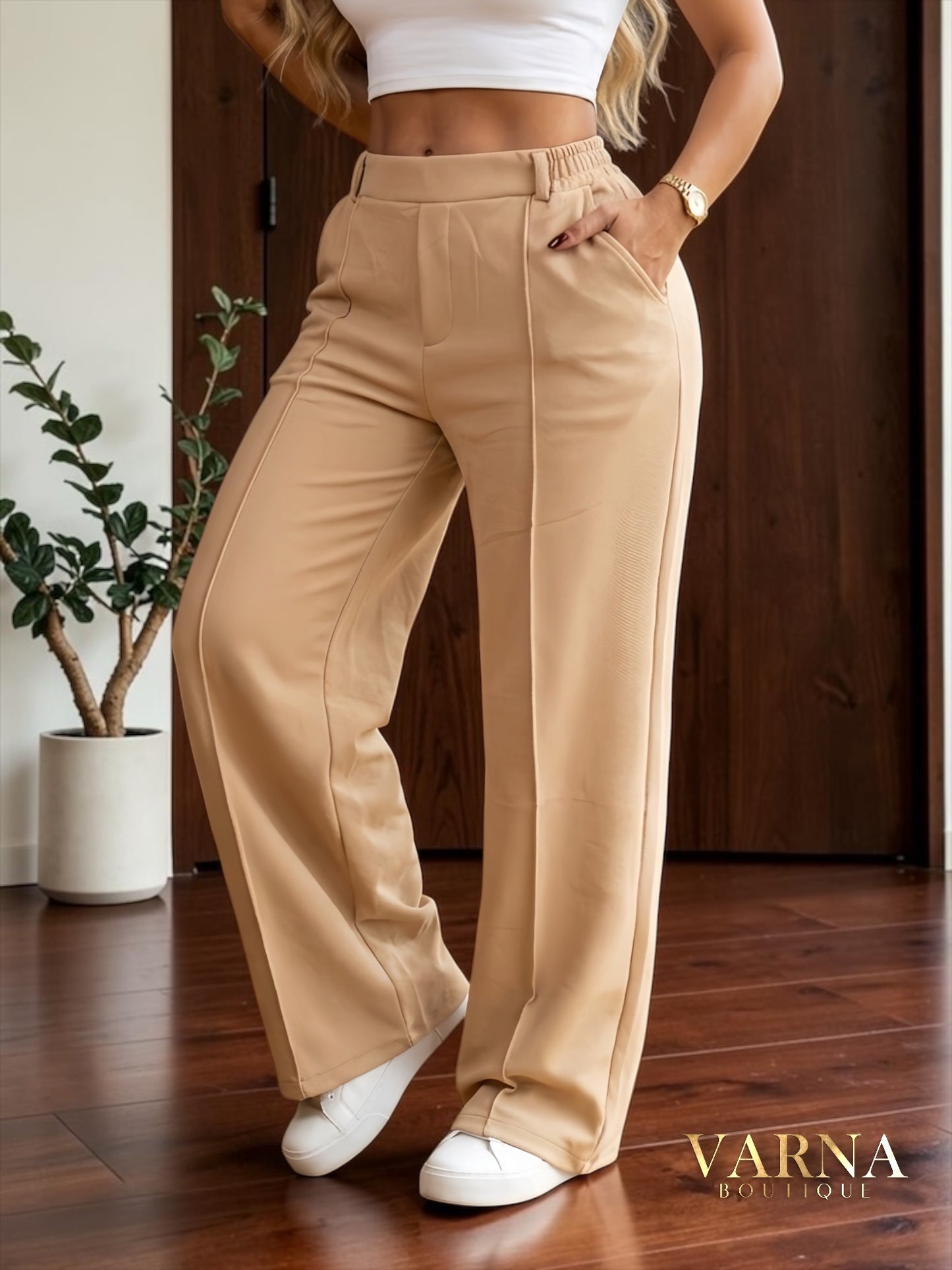 PANTALÓN EMMA TELA GALLETA
