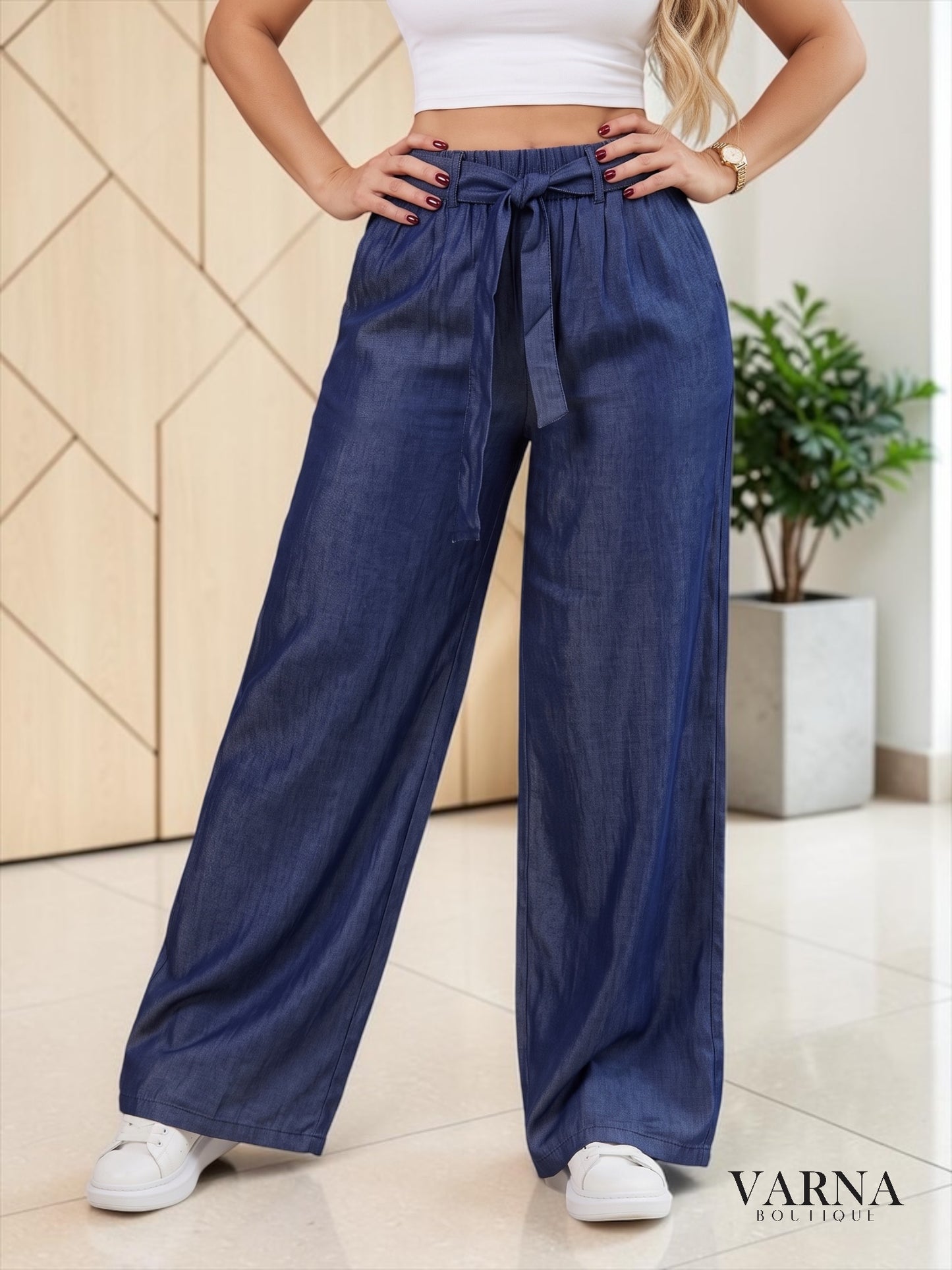 PANTALÓN CHAMBRAY CINTURÓN