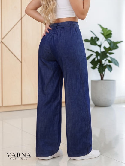 PANTALÓN CHAMBRAY CINTURÓN