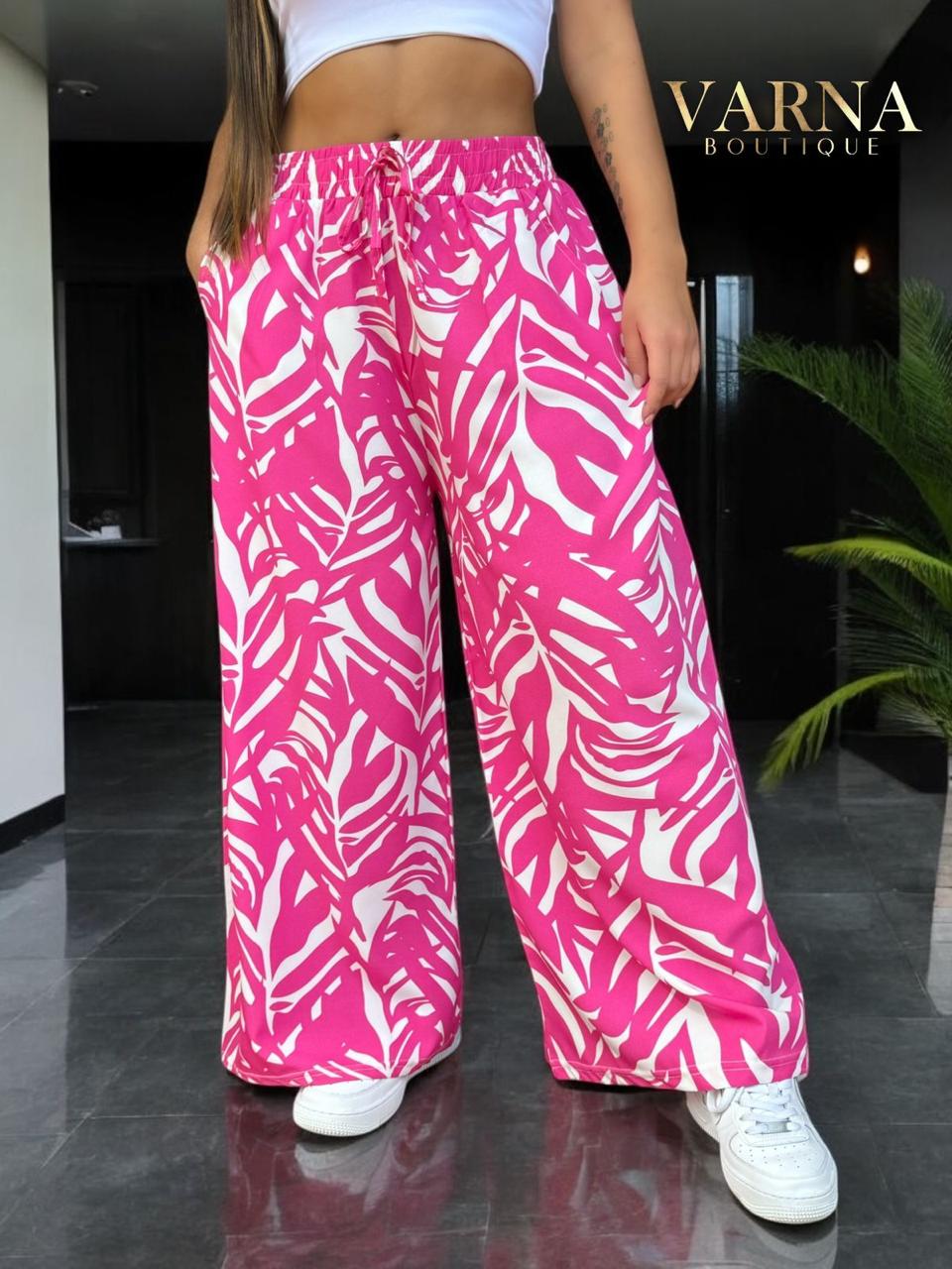 PANTALON CHALIS ESTAMPADO HOJAS