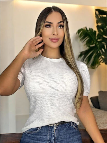 BLUSA TELA GALLETA BOMBACHA