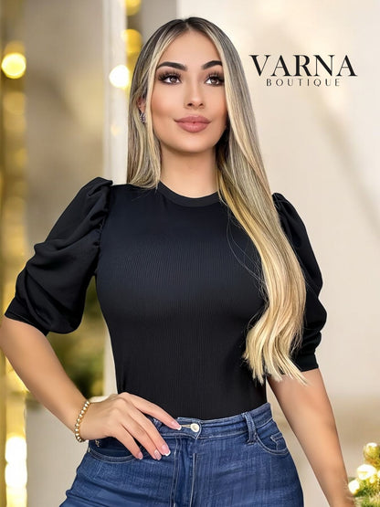 BLUSA MANGA 3/4 RIB