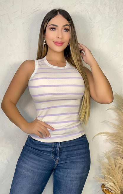 BLUSA RIB STRECH LINEAS