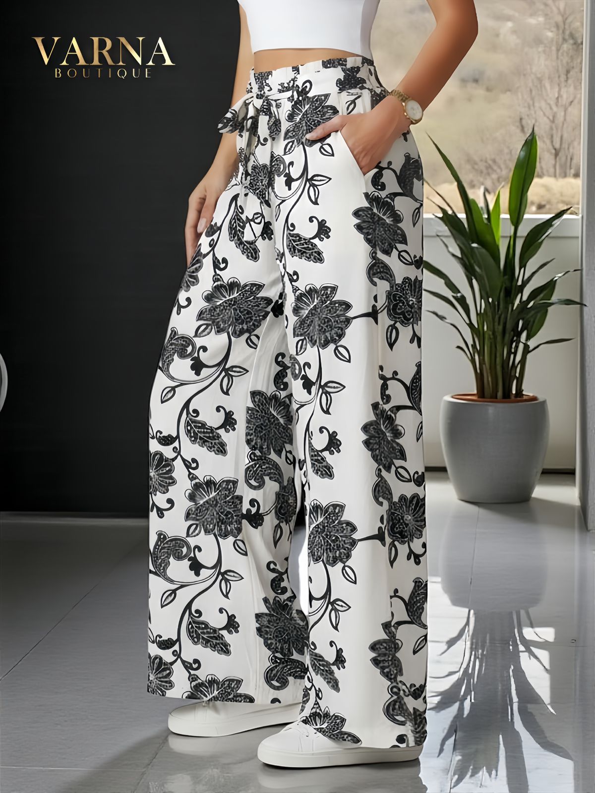 PANTALÓN FLORES ARABESCOS